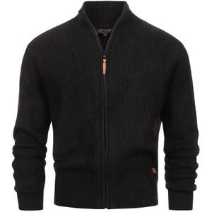 INDICODE JEANS Gebreid vest 'Peace'  zwart