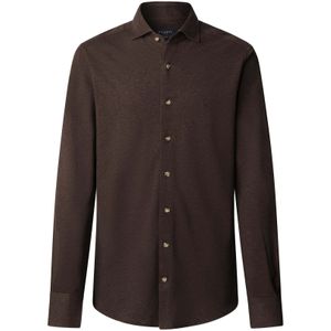Hackett London Overhemd  chocoladebruin