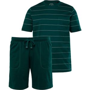 JP1880 Pyjama kort  groen / wit