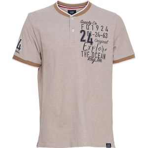 FQ1924 Shirt 'Likay'  beige / bruin / donkerbruin / wit