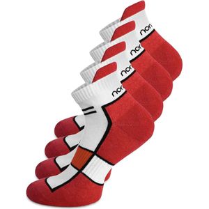 normani Sportsokken  rood / zwart / wit