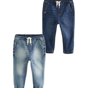 Next Jeans  blauw denim / bruin / wit