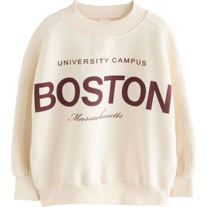 Next Sweatshirt  ecru / donkerbruin