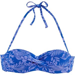 Bandeau Bikini - Zwart Gedessineerd - Gewatteerd - Met Beugel