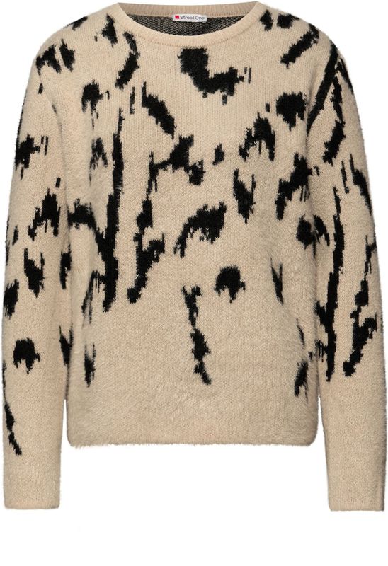 STREET ONE Trui  sand / zwart