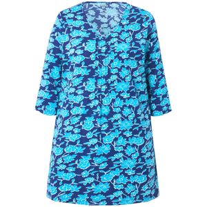 Ulla Popken Tuniek  marine / azuur / wit