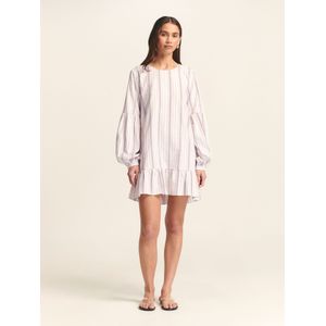 St MRLO Jurk 'Liane'  lichtblauw / pink / rosa / wit