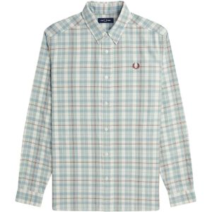 Fred Perry - Fp Twill Tartan - Overhemd - Ecru - Lang