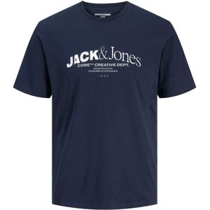 JACK & JONES Shirt  navy / wit