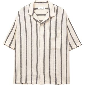 Pull&Bear Overhemd  lichtbeige / zwart