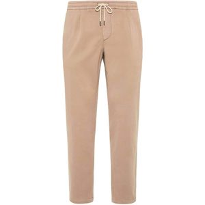 Boggi Milano Bandplooibroek  taupe