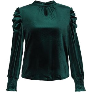 faina Blouse  donkergroen