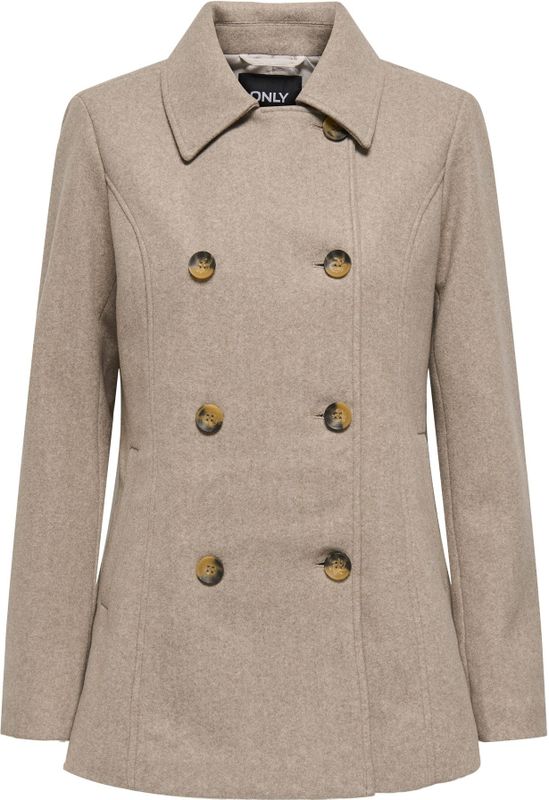 ONLY - Tussenmantel - Cappuccino - Klassieke Mantel