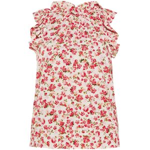 FELIPA Blouse 'Spring Summer'  lichtbeige / groen / rood / wit