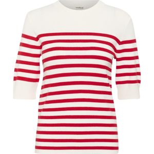 SOAKED IN LUXURY - SLSpina - Trui - Rood/Wit - Gestreept