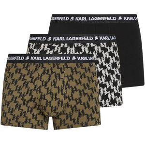 Karl Lagerfeld Boxershorts  olijfgroen / zwart / wit