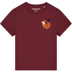 Watapparel Shirt ' Cute Fox '  gemengde kleuren / bordeaux
