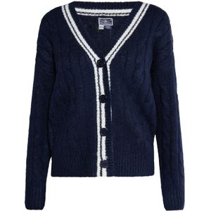 DreiMaster Maritim Gebreid vest  navy / wit