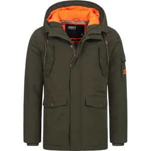 INDICODE JEANS Tussenparka 'Ocala'  groen / oranje