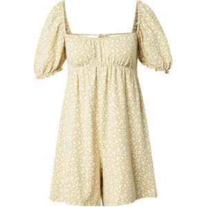 Miss Selfridge Jumpsuit  pasteelgeel / wit