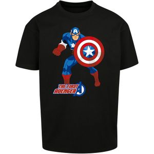 F4NT4STIC Shirt 'Marvel Avengers '  blauw / rood / zwart / wit
