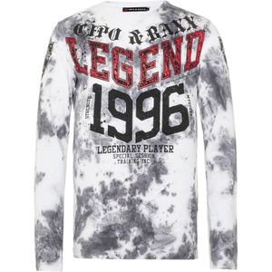 CIPO & BAXX Shirt  grijs / rood / wit