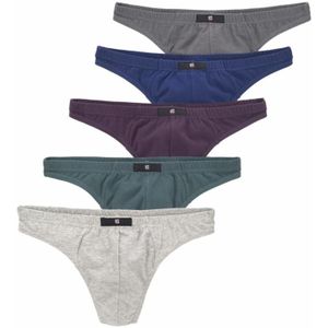 Lange Onderbroeken - Grijs Mêlee/Blauw/Groen/Aubergine/Antraciet - Elastisch - Aansluitend