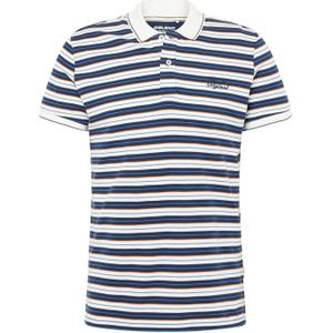 BLEND Shirt  blauw / wit