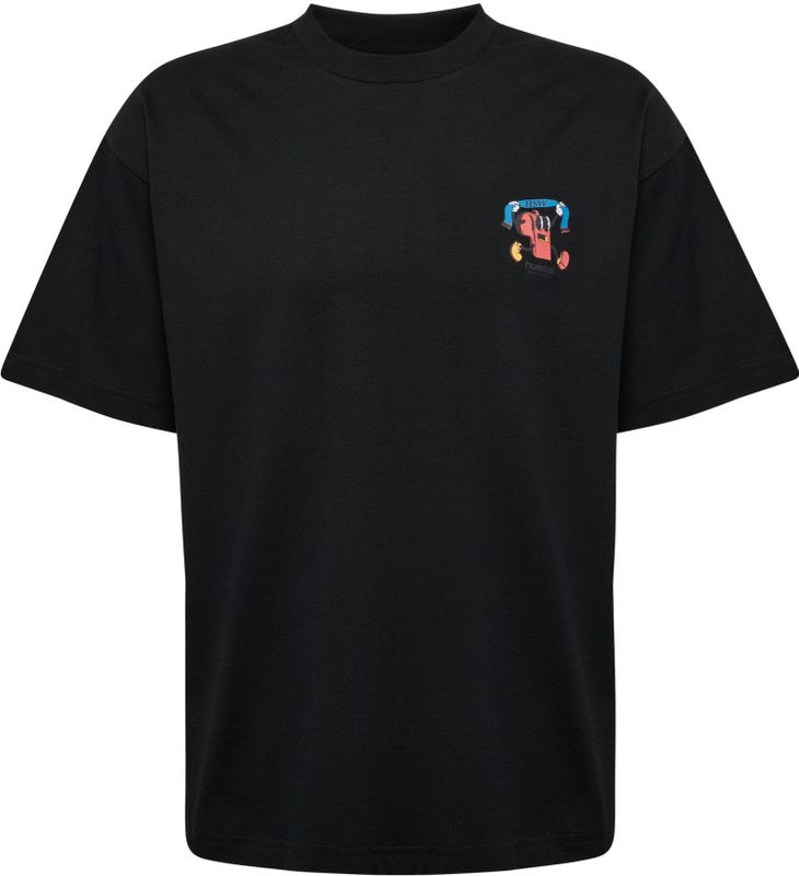 Hummel Shirt  blauw / lichtrood / zwart / wit