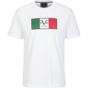 19V69 ITALIA Shirt 'Rafael Carrier 5'  groen / rood / zwart / wit