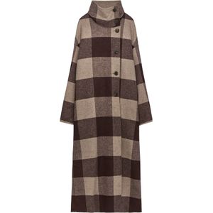 Adolfo Dominguez Tussenmantel  sand / chocoladebruin