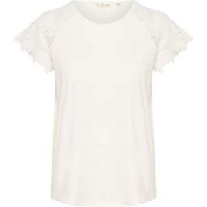 Cream - T-shirt - Wit - Katoen - Korte Mouwen