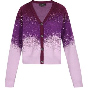 faina Gebreid vest  sering / donkerlila