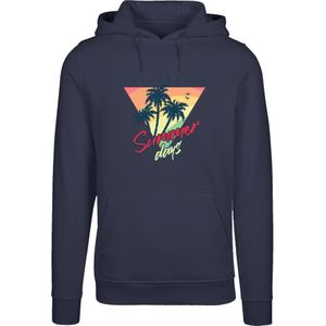 F4NT4STIC Sweatshirt 'California Palmen Retro'  donkerblauw / citroen / lichtoranje / donkerrood