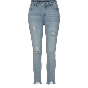 Jeans - Blue-washed - Stretchmateriaal - Smalle Pasvorm