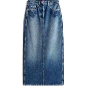 Tommy Jeans - Rok - Blauw - Effen - Lang/maxi - Normale Pasvorm