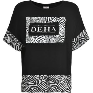 DEHA Shirt  zwart / wit