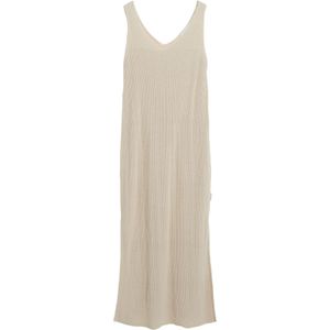 ARMEDANGELS - Cindaa Lino - Lange Jurk - V-hals - Midi-lengte - Ribstructuur
