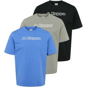KAPPA Shirt 'Feddu'  royal blue/koningsblauw / lichtgrijs / zwart / wit