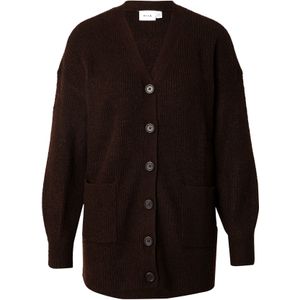 VILA Gebreid vest 'VIMINDY'  donkerbruin