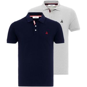 By Diess Collection Shirt  navy / grijs gemêleerd / rood