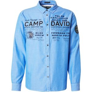 CAMP DAVID Overhemd  blauw / zwart