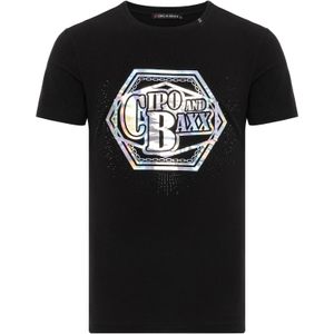 CIPO & BAXX Shirt  zwart / zilver