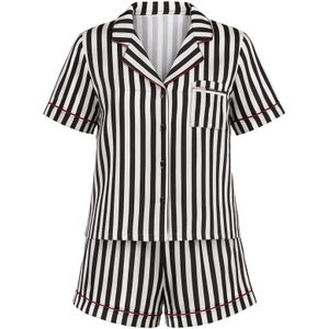 For You Moda Pyjama  zwart / wit