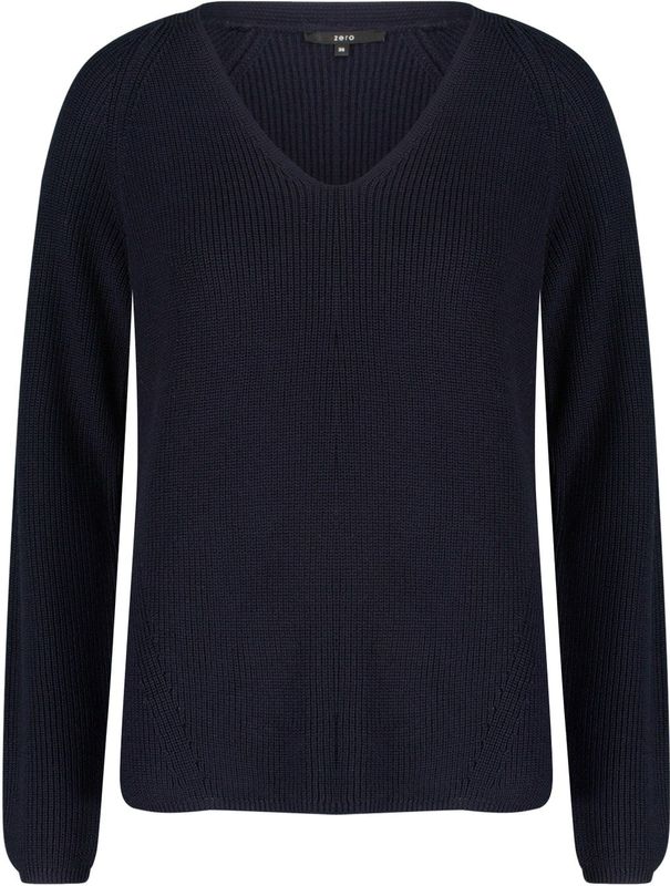 zero - Trui - Zwart - V-hals - Lange Mouw - Normale Pasvorm