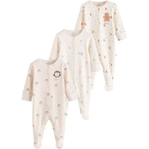 Next Nachtkledij  crème / bruin / grijs / lichtgrijs