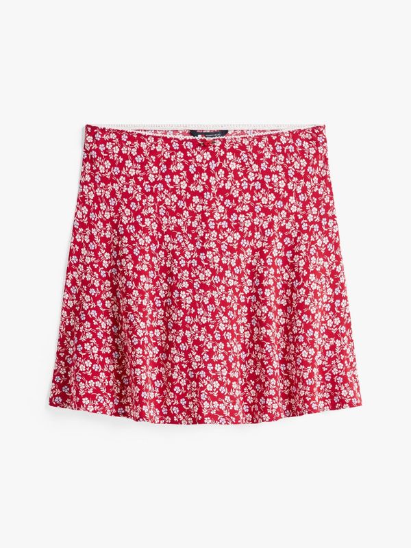 Tommy Jeans - A-lijnrok - Pastelblauw / Vuurrood / Wit