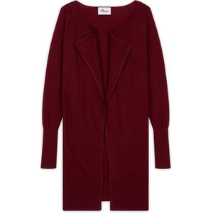 JUST CASHMERE Gebreid vest 'Brooke'  bordeaux