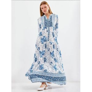 Bigdart Jurk  blauw / wit