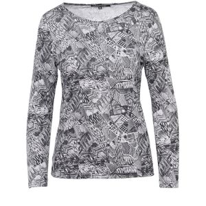 KOROSHI Shirt  grijs / wit